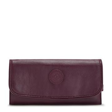 Kipling Money Land Metallic Snap Portefeuille Bordeaux | NL 1429NW